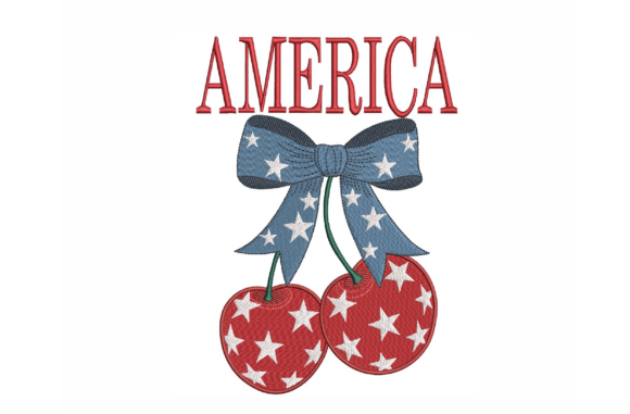 Download America Cherries Embroidery Design - Premium Resources