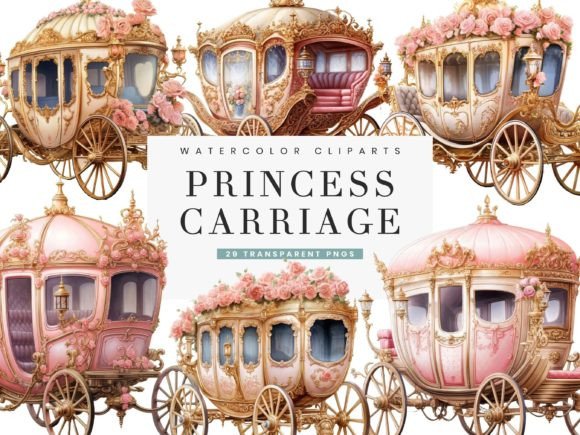Download Princess Carriage Clipart Bundle - Princess carriage Collection