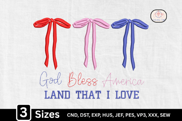 Download God Bless America Patriotic Bow 4th July - Premium Bundle