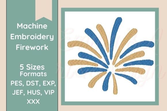 Download Fireworks Machine Embroidery Design - Premium Resources